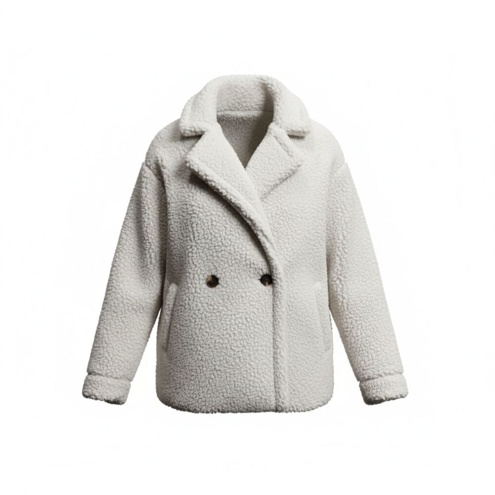 GAP Womens X-Large Sherpa Jacket Birch (Bust 52", Back 25.5" Sleeve 22")